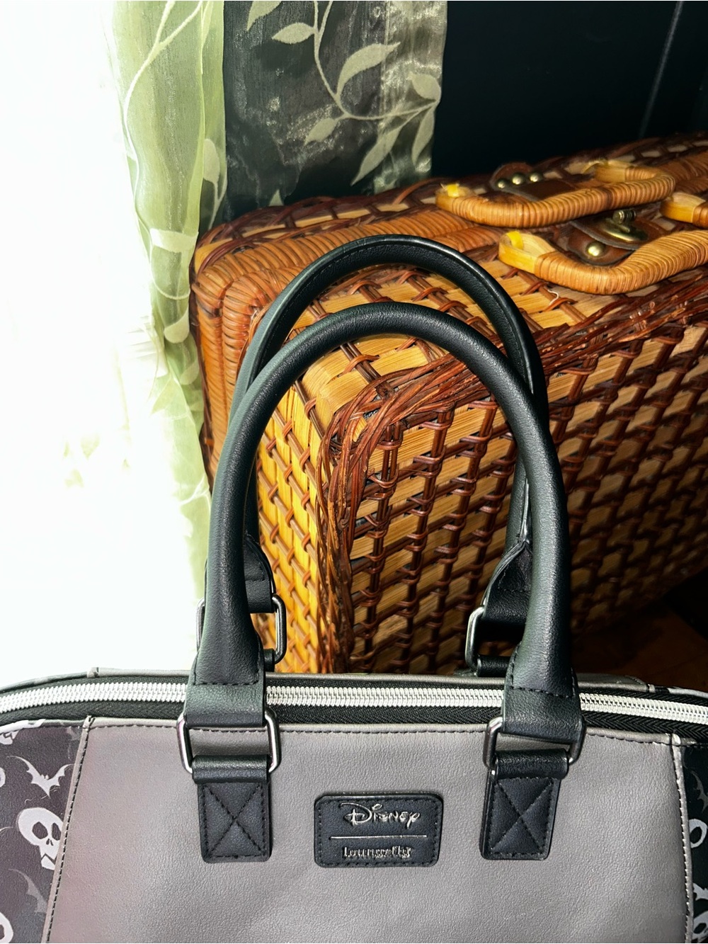 Loungefly The Nightmare Before Christmas Jack & Sally Picnic Satchel Bag - Picture 7 of 14